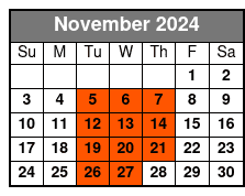 A John Denver Songbook November Schedule