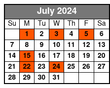 Dean Z The Ultimate Elvis July Schedule
