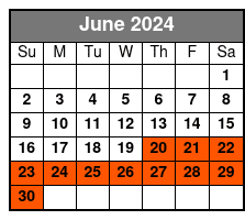 Williamsburg 3 Hour Sailing Cruise June Schedule