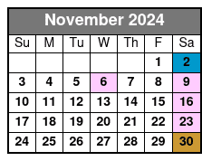 Sunset Cruise November Schedule