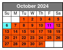 Space Coast 1 Hour October Schedule