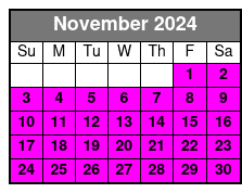 Comfort Seating November Schedule