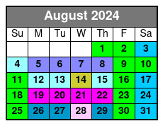 SeaWorld, FL August Schedule