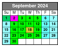 SeaWorld & Busch Gardens 2 Park 2 Day Combo Ticket September Schedule