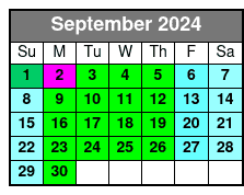 SeaWorld & Aquatica 2 Park 2 Day Combo Ticket September Schedule