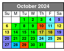 SeaWorld & Aquatica 2 Park 2 Day Combo Ticket October Schedule