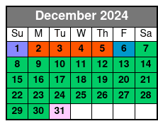SeaWorld & Aquatica 2 Park 2 Day Combo Ticket December Schedule