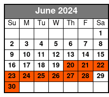 1-Hour Evening Airboat Ride June Schedule