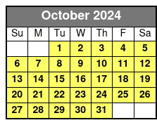 1-Hour Evening Airboat Ride October Schedule