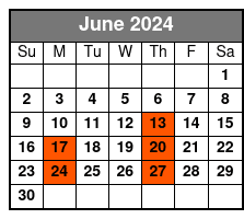 Sea Screamer Boat Tour & Lunch June Schedule