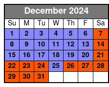 Sea Life General Admission December Schedule