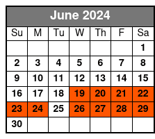 Tandem Kayak - 2 People June Schedule