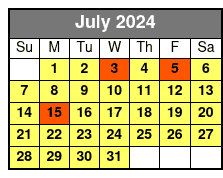 Kayaking July Schedule