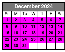 Clear Kayak Tours December Schedule