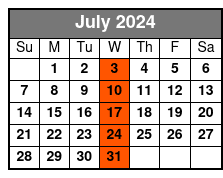 Hampton Inn Orlando (Q1B-A) July Schedule
