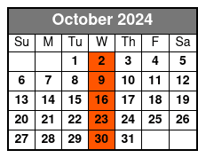 Hampton Inn Orlando (Q1B-A) October Schedule
