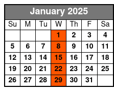 Hampton Inn Orlando (Q1B-A) January Schedule