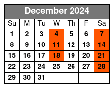Oak Alley & Large Airboat December Schedule