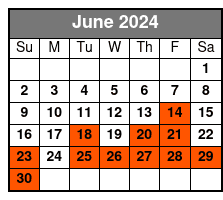 Destrehan and Houmas House June Schedule
