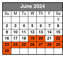 9:40 AM Departure June Schedule