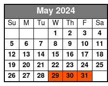 2pm Public Tour Departure May Schedule