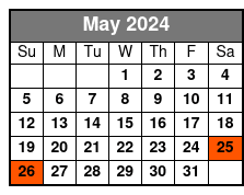 11am Departure Public Tour May Schedule