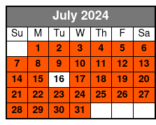 Laura Plantation July Schedule