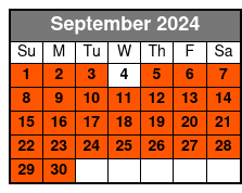Start Times September Schedule