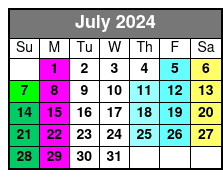 Jamnola New Orleans July Schedule