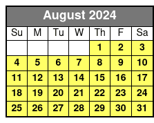 2 Hour Jetski Rental August Schedule