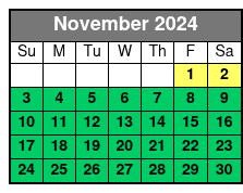 2 Hour Jetski Rental November Schedule