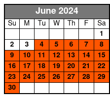 Dolphin Sunset Cruise June Schedule