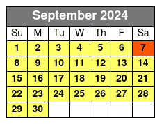 1/2 Hour Jet Ski Rental September Schedule