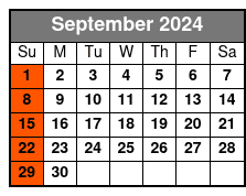 Murder, Mayhem, and Mimosas September Schedule