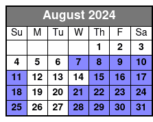 Historic Walking Tour August Schedule