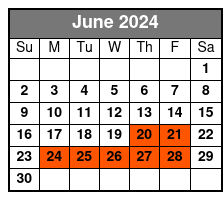 1:00pm Weekday Lunch Cruise June Schedule