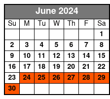 Cruise Depart: Patriots Point June Schedule