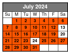 Charleston Sailing Charters July Schedule