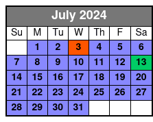 Historic Walking Tour July Schedule
