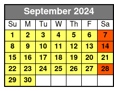 Historic Walking Tour September Schedule