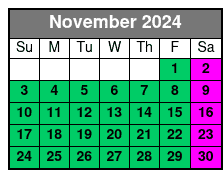 Historic Walking Tour November Schedule