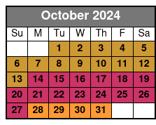 Guided Kayak Tour October Schedule