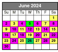 Shell Island Snorkel & Dolphin Cruise June Schedule