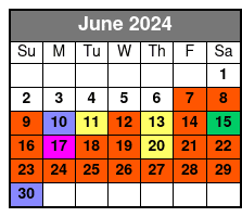 10 Minute Emerald Bay Tour June Schedule