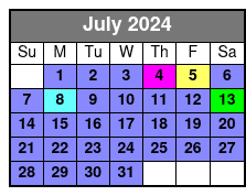 10 Minute Emerald Bay Tour July Schedule