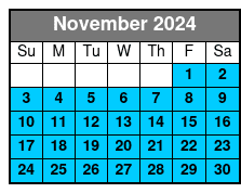 Private Boat Charter Emerald Bay November Schedule