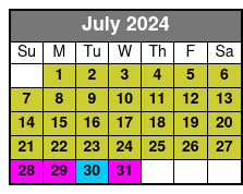 Hilton Head Island Creek Cat Tour July Schedule