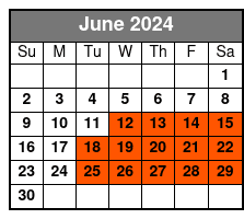 Private Dolphin Cruise June Schedule