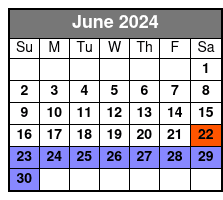 1 Hour Mini Powerboat Rental June Schedule