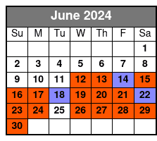 Kayak Tour June Schedule